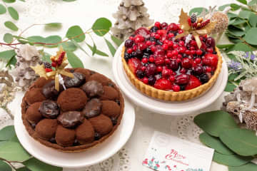 キル フェ ボンが「冷凍クリスマスケーキ 2025」の予約開始。華やかなモンブランのタルトやフルーツタルトをラインアップ