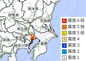 東京23区が震源の地震発生　M3.5　震源の深さ70キロ　東伊豆まで揺れる【地震情報】