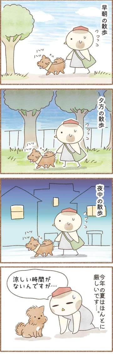 猛暑の夏、愛犬とどう過ごした？工夫で乗り切った夏｜連載「こぐま犬てんすけ」vol.295
