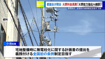 東京都議会が開会　火葬料高騰に「火葬能力強化を検討」　全国初の無電柱化条例制定目指す方針も