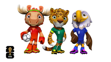 FIFAが北中米W杯の公式マスコットを発表！　カナダ、メキシコ、アメリカを代表するキャラクター