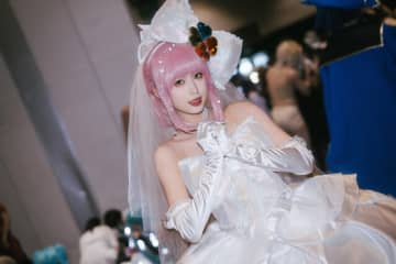 【コスプレ】ミニスカの花嫁姿が可愛い美女レイヤー！「しゅごキャラ!」日奈森 あむの美脚と透明感に圧倒されまくり【写真6枚】