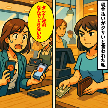 「現金払いはダサい」と馬鹿にしてきた女性。だが自分のキャッシュレス決済が止まり赤っ恥をかく【短編小説】
