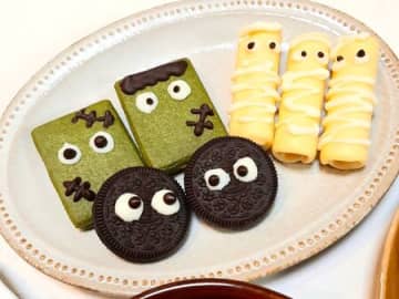 市販のお菓子をハロウィン風に