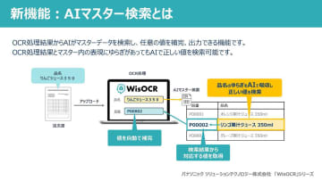 パナソニックの帳票AI-OCR「WisOCRシリーズ」、修正履歴の学習機能など2つの新オプションを提供