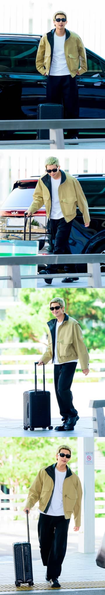 BTS・RM、181cmの圧巻スタイルで空港を魅了！“ワールドクラス”オーラ全開でイタリアへ出国【空港写真】