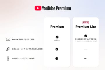 YouTube、“広告少なめ”月780円の新プラン「Premium Lite」