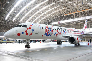 ジェイエア、「JAL ミャクミャクJET」の運航終了　さよならイベント開催
