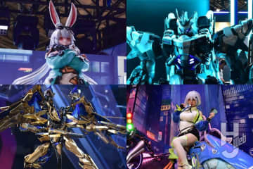 『星の翼』や『Mecha BREAK』『無限大ANANTA』などのフィギュアが多数展示！ 「バイク×美少女」の新作ゲームも登場！【TGS2025】
