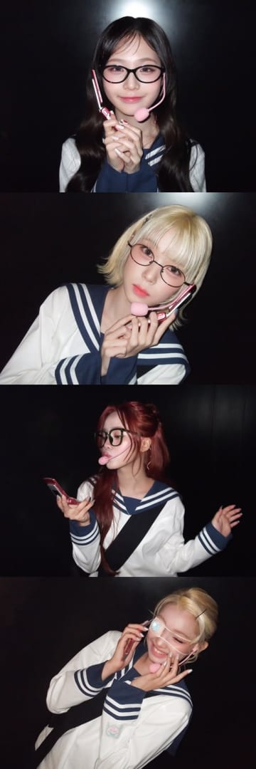 新曲『もしもし♡』が可愛すぎると話題のUNIS、“セーラー服×メガネ”SHOTに胸キュン【PHOTO】
