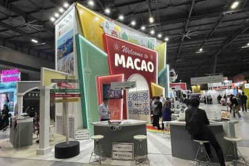 マカオ政府観光局、フォトジェニックなブースを出展　「マックマック」グッズプレゼントも【ツーリズムEXPO2025】