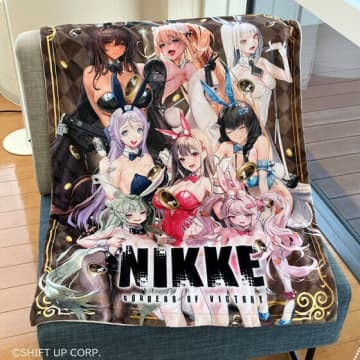やわらかバニーに包まれたい！『勝利の女神：NIKKE』の「バニーガール衣装ブランケット」が素敵―“うさ耳と尻尾”が並ぶ裏面にも注目