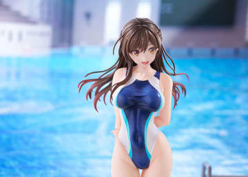 美脚＆艶髪がブールサイドで眩しい…！「彼女、お借りします」水原千鶴の競泳水着フィギュアが再版♪ 水色＆桃色も追加ラインナップ