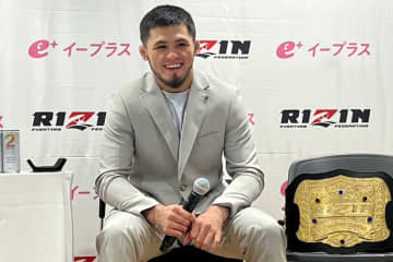 【RIZIN】33秒防衛のシェイドゥラエフ、サトシの持つベルトにも意欲「強そう。彼のベルトを奪い取ろうか」