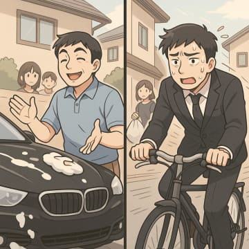 エンジン音を響かせ高級車を見せびらかしていた隣人。数年後には売却し、自転車姿に変わった【短編小説】