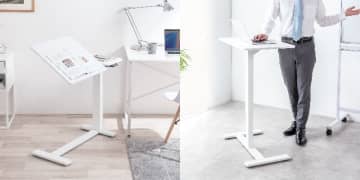 サンワサプライ、配線フリーのバッテリー式電動昇降デスクを発売