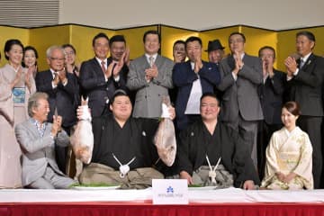大の里V「令和の大横綱に」　期待と喜びの声　茨城・つくばで支援者ら祝賀会