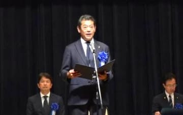 常総水害10年　継承誓う　国、茨城県、7市町が式典
