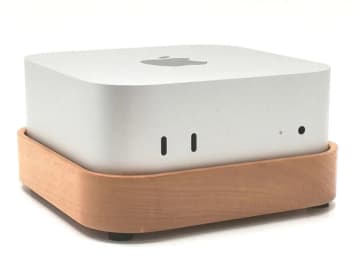 本体上部を押すと電源オン、M4搭載Mac mini用木製スタンドに新色