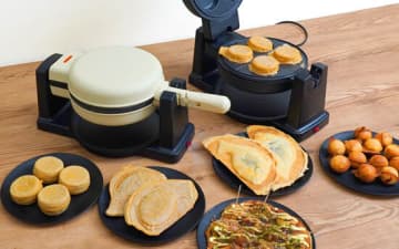 回転するから時短を実現 たこ焼き、たい焼き作れるサンコーの屋台焼きメーカー