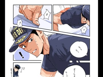 子猫に絡まれるレスキュー隊員のイラストにキュン！　「筋肉も猫も尊い」の声