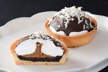 ローソン“パリッとチョコ”スイーツ、ティラミスクリーム入りショコラドーム＆ふわとろマシュマロタルト