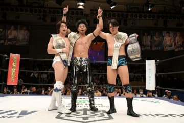 THE RAMPAGE 武知海青、プロレスデビュー5戦目で自力初勝利　タイトル初戴冠の快挙でベルト獲得も