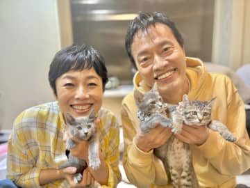 有働由美子＆遠藤憲一が赤ちゃん猫をミルクボランティア！目も開いていない小さな命を守る保護活動に「毎回すごいね、本当に手間がかかるね」と敬服