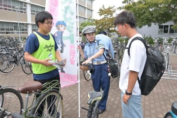 「自転車の施錠徹底を」　茨城大学で盗難防止呼びかけ　県警