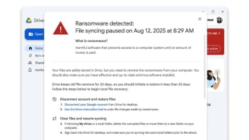 Googleドライブに新ランサムウェア対策　AIで攻撃検知・同期停止