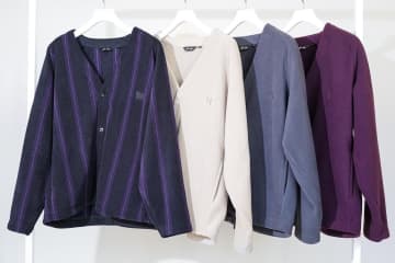 ユニクロ×ニードルズ、“パピヨンロゴ入り”フリースカーディガンやライン入りパンツ