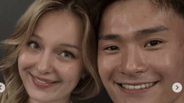 ポーランド美人妻が五輪金メダリストの夫と初野球観戦を満喫「ライオンズに感謝」