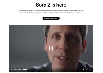 OpenAI、次世代動画生成AI「Sora 2」　カメオ出演やiOSアプリも