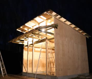 DIYで作業小屋を作ってみた【入り口屋根編】