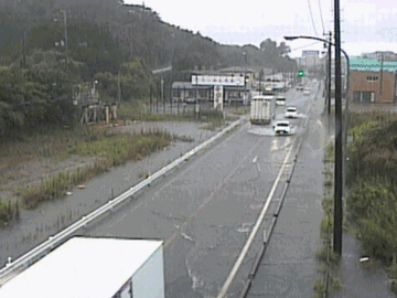【国道45号】塩竈市内で道路冠水 一部通行止め解除（1日13:50現在）