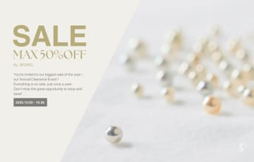 神戸発・あこや真珠ジュエリーが最大50％OFF！真珠専門店「SPOPEL」「PELMOIR」大決算セール2025開催！　開催期間：10月2日(木)～10月26日(日)