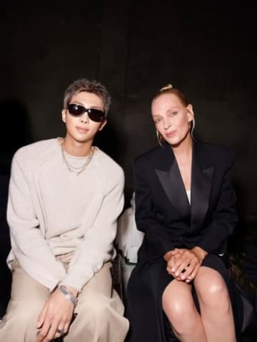 BTSのRM、ハリウッド女優ユマ・サーマンと2ショット！格別なオーラで注目集める