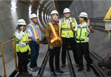 【インドネシア】副大統領、ＭＲＴ延伸工事の現場視察［建設］