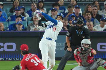 ドジャース打線爆発で先勝 地区シリーズ進出に王手！大谷翔平は先頭打者弾含むPS初の1試合2本塁打の大活躍