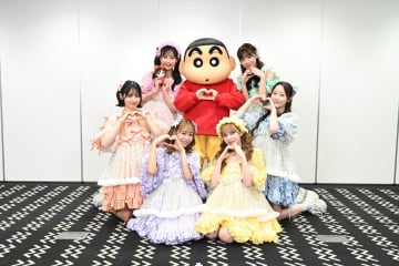 FRUITS ZIPPER、しんちゃんとの対面に歓喜「お話の中に入った気分！」10・4放送回から新主題歌を担当