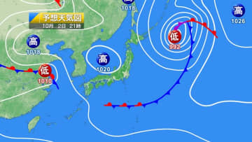 今日2日・明日3日の天気予報　今日は貴重な晴天となり東北と関東は気温ジャンプアップ！明日は西から傘の出番