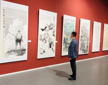中国天津市で廉潔文化作品展開催、186作品展示