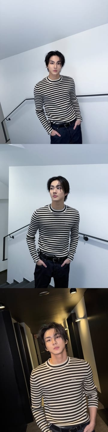 「これは危険」ENHYPEN・ジョンウォン、“色気爆発”！がっしり体形と甘い眼差しでファン魅了【PHOTO】