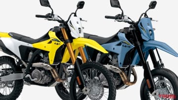 スズキ新型新型「DR-Z4S」「DR-Z4SM」発売決定！ 軽量ハイパワーの400ccトレール/モタード