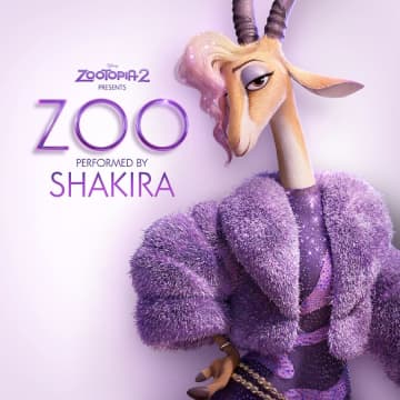 ディズニー映画『ズートピア2』よりシャキーラが歌う劇中歌「Zoo」10/10配信、エド・シーランが作曲＆作詞