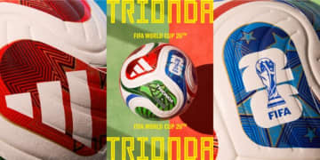 アディダスから北中米W杯公式試合球が登場！　開催3カ国をイメージした配色の『TRIONDA』
