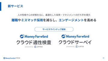 マネーフォワードが従業員エンゲージメント領域に進出、2サービス投入で離職の未然防止などを支援