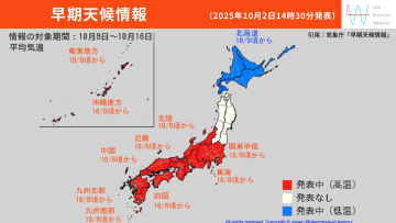 【気象予報士が解説】来週は南北で気温差大！西日本は残暑続くも北海道は雪？