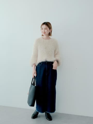 秋服のお手本！【AMERICAN HOLIC】ふわふわニットやBAGチャームを大人っぽく！【COORDiSNAP it Style】