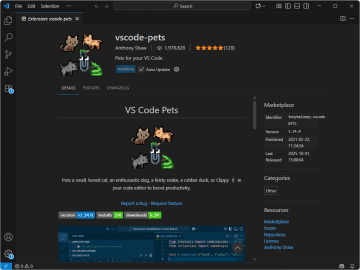 「Visual Studio Code」でペットを飼える拡張機能に「リス」と「骸骨」が追加／計24種類に